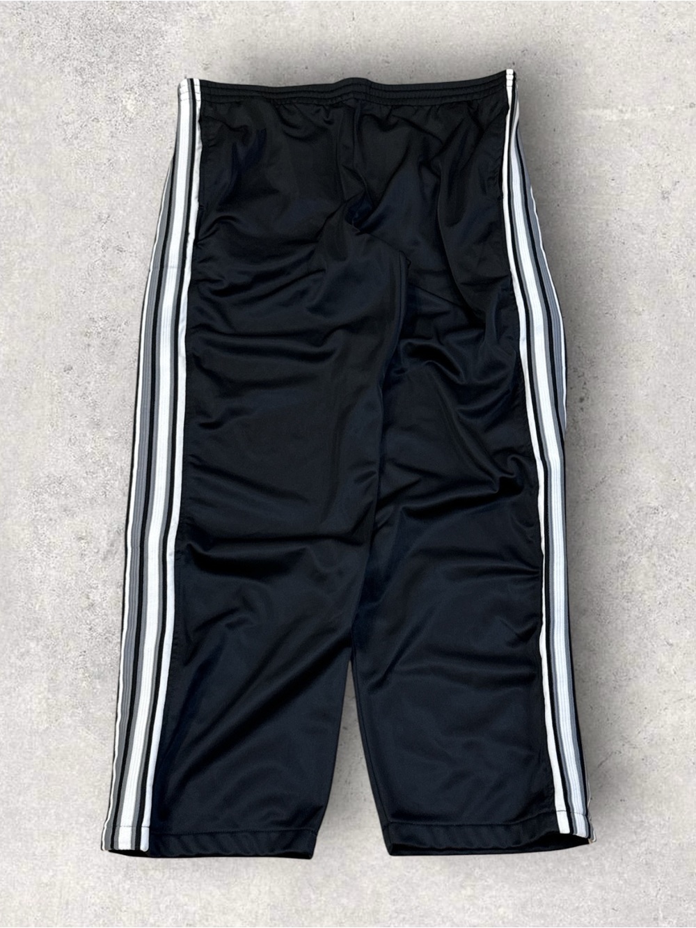 Vintage Anchor Blue Track Pants Navy Blue With Stripes Wide Leg Baggy Y2K Size L